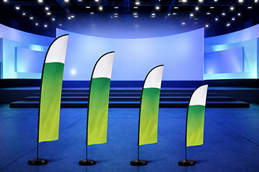 Exhibition curved flag suppliers in dammam