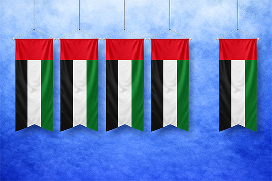 ceiling flag printing service in jubail