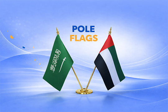custom pole flag printing service in riyadh