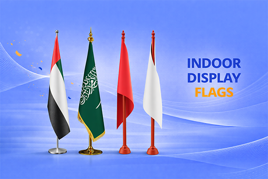 indoor display flag suplers in jubail