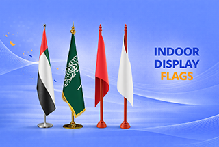 indoor display flag suplers in jubail