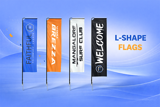 l shape flag printing in riyadh at affordable price