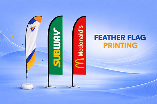 premium feather flag printing service